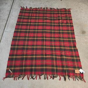 Vtg 90s PENDLETON WOOLEN MILLS Highland Motor Robe Plaid Wool Blanket USA NWT